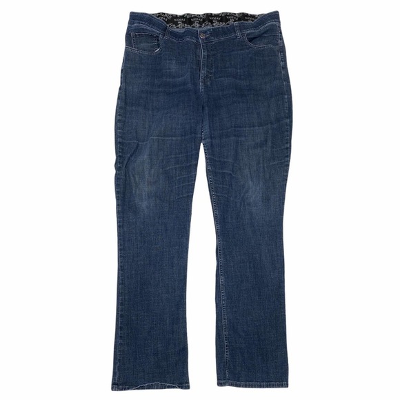 RIDERS By Lee Dark Wash Straight Leg Denim Jeans - Picture 1 of 10